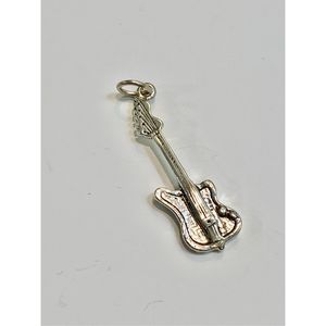 Electric Guitar Sterling Silver Jewelry Charm